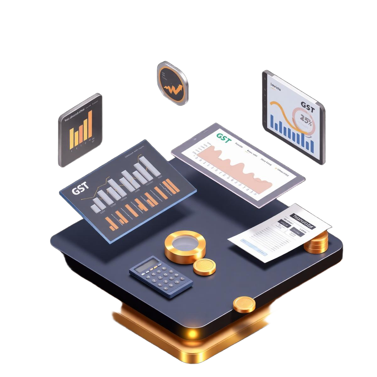 Financial dashboard illustration